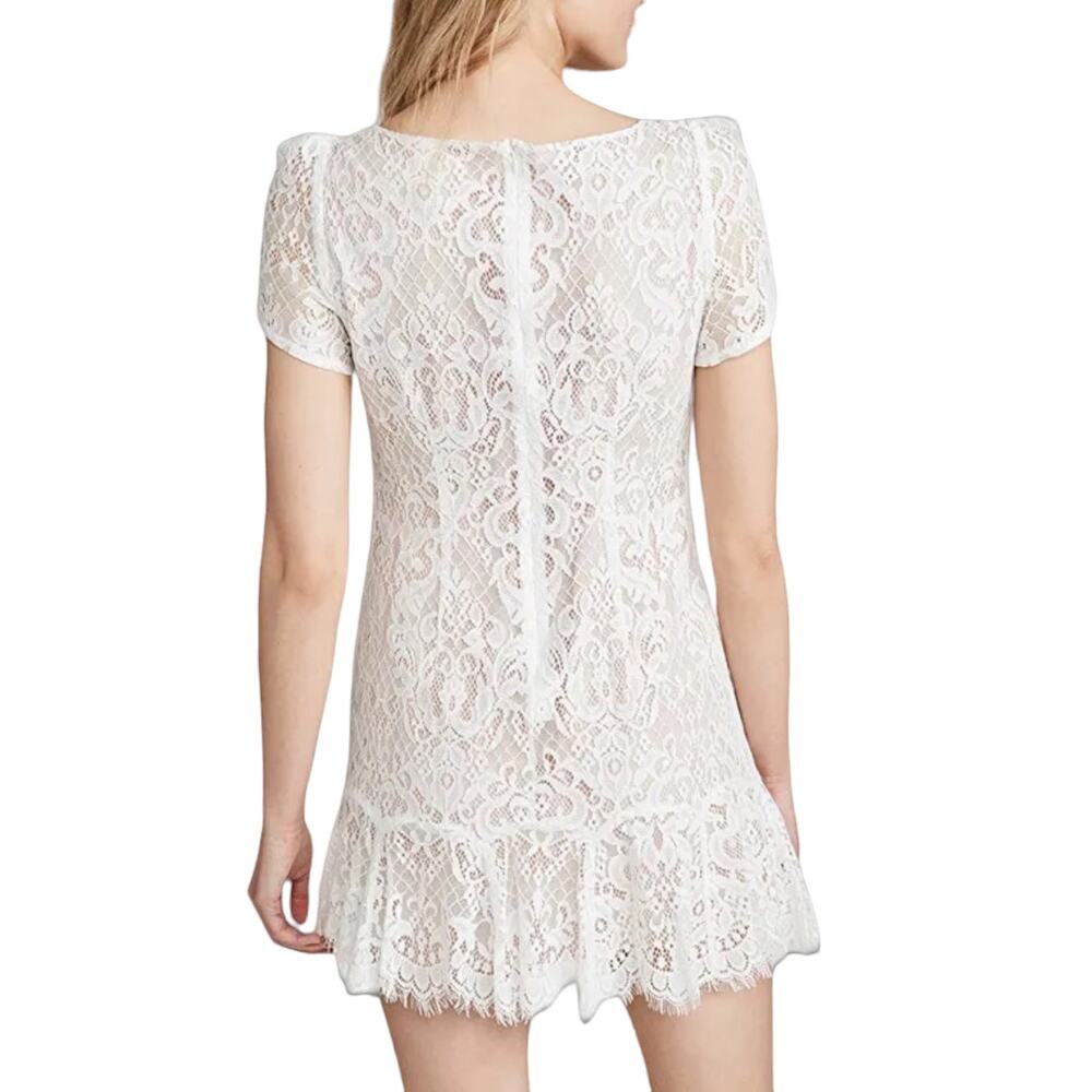 BB Dakota Steve Madden Revolve Fast Lace Environment White Lace Fairy Mini Dress - Picture 6 of 10